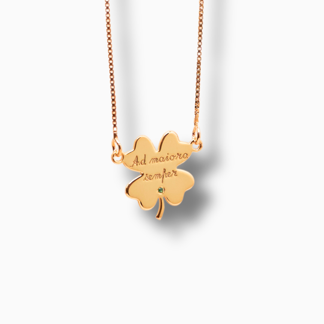 Collana quadrifoglio portafortuna