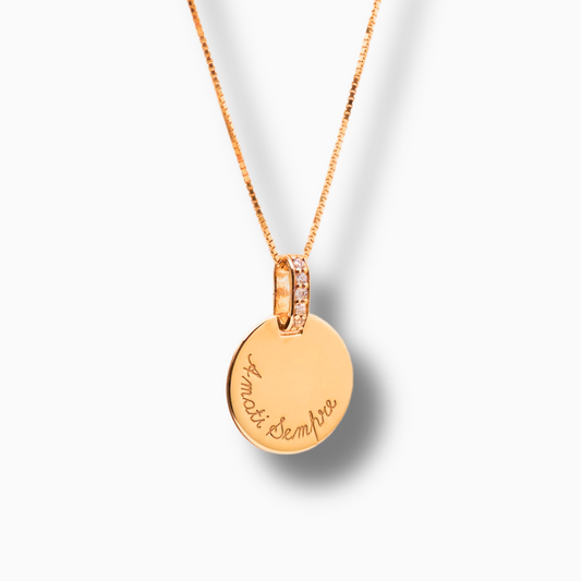Collana con pendente Tondo personalizzabile