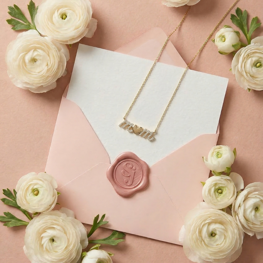 Collana Mom in zirconi