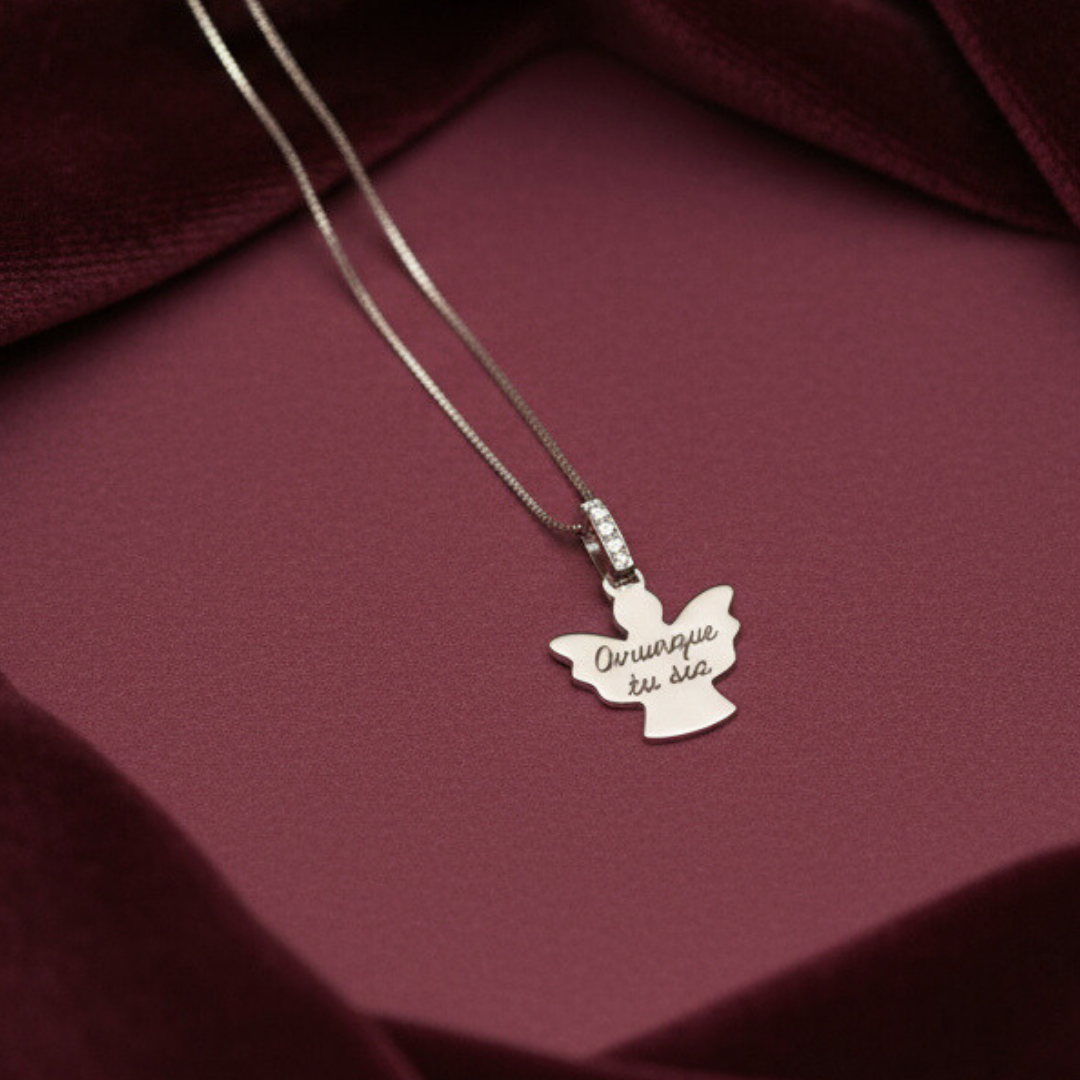 Collana con pendente Angelo personalizzabile