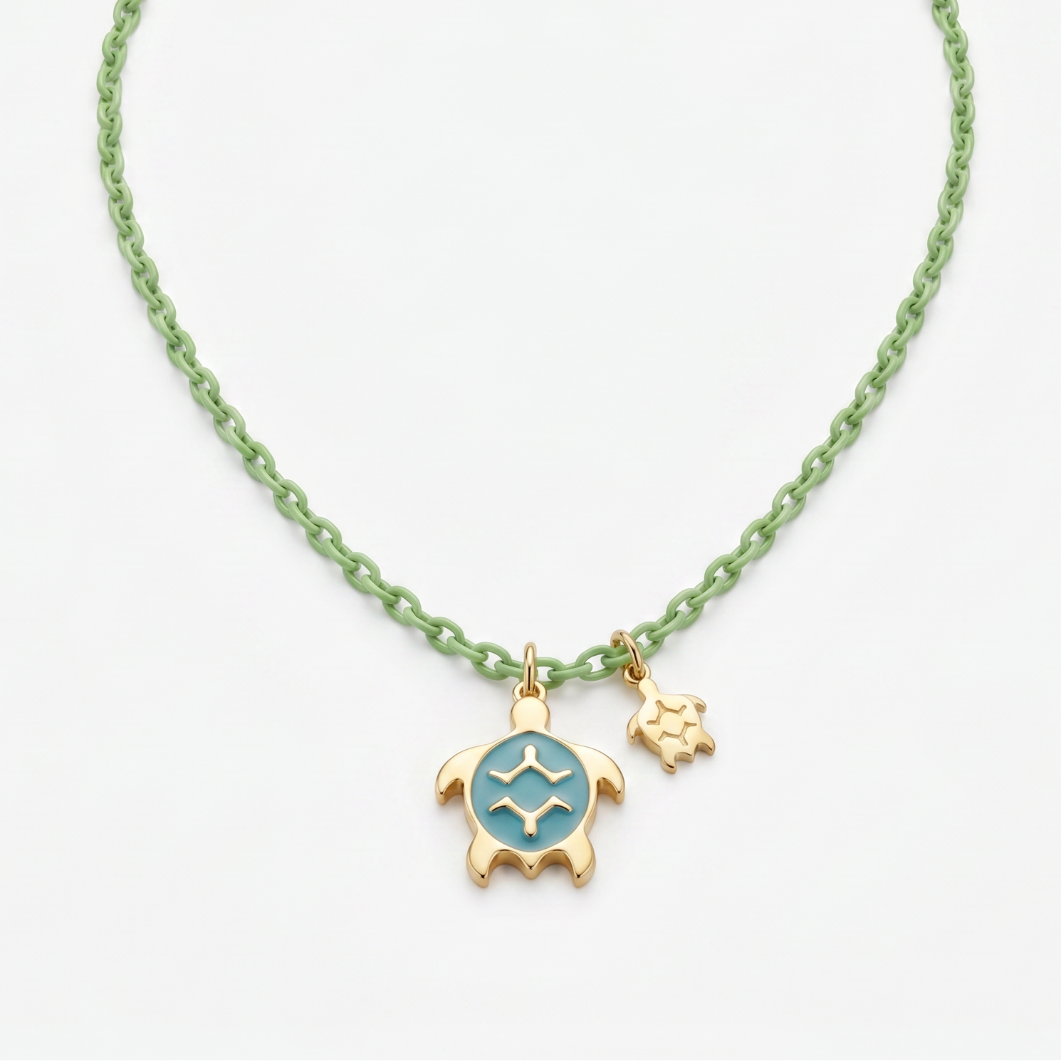 Collana Tartaruga in madreperla - doppio Charm