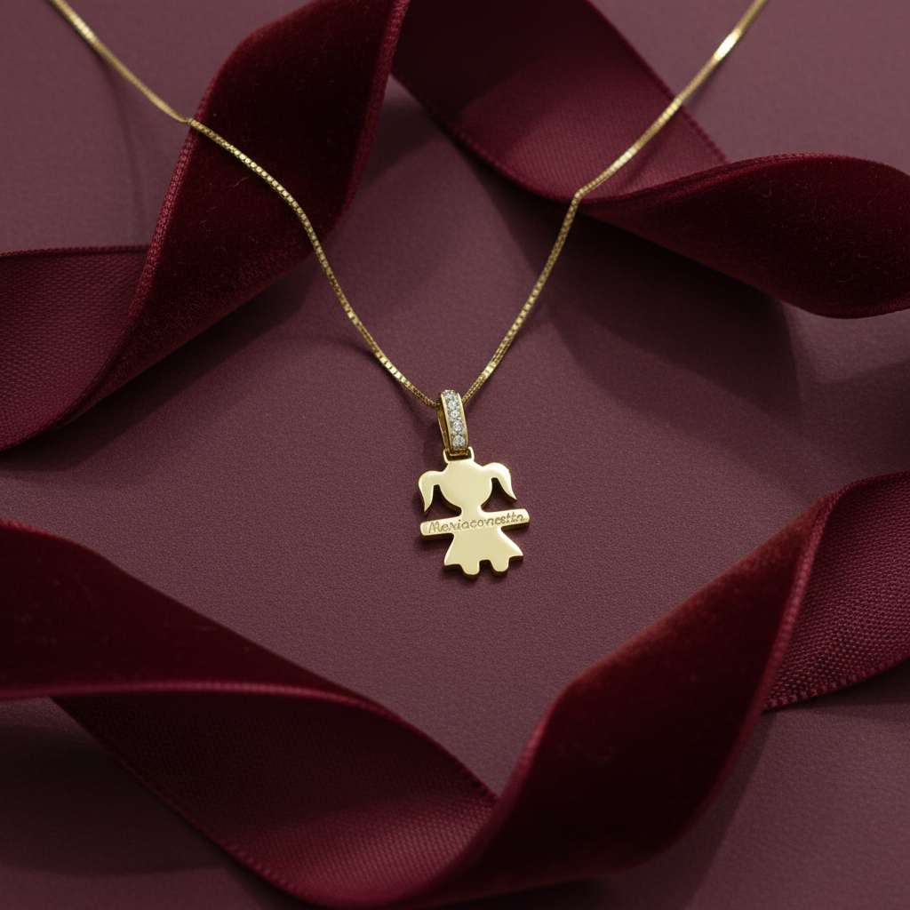 Collana con pendente Bebè personalizzabile