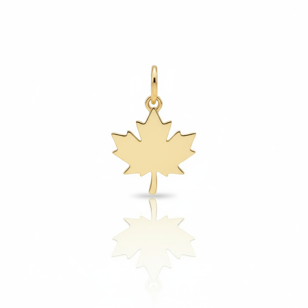 Charm Foglia d'acero personalizzabile