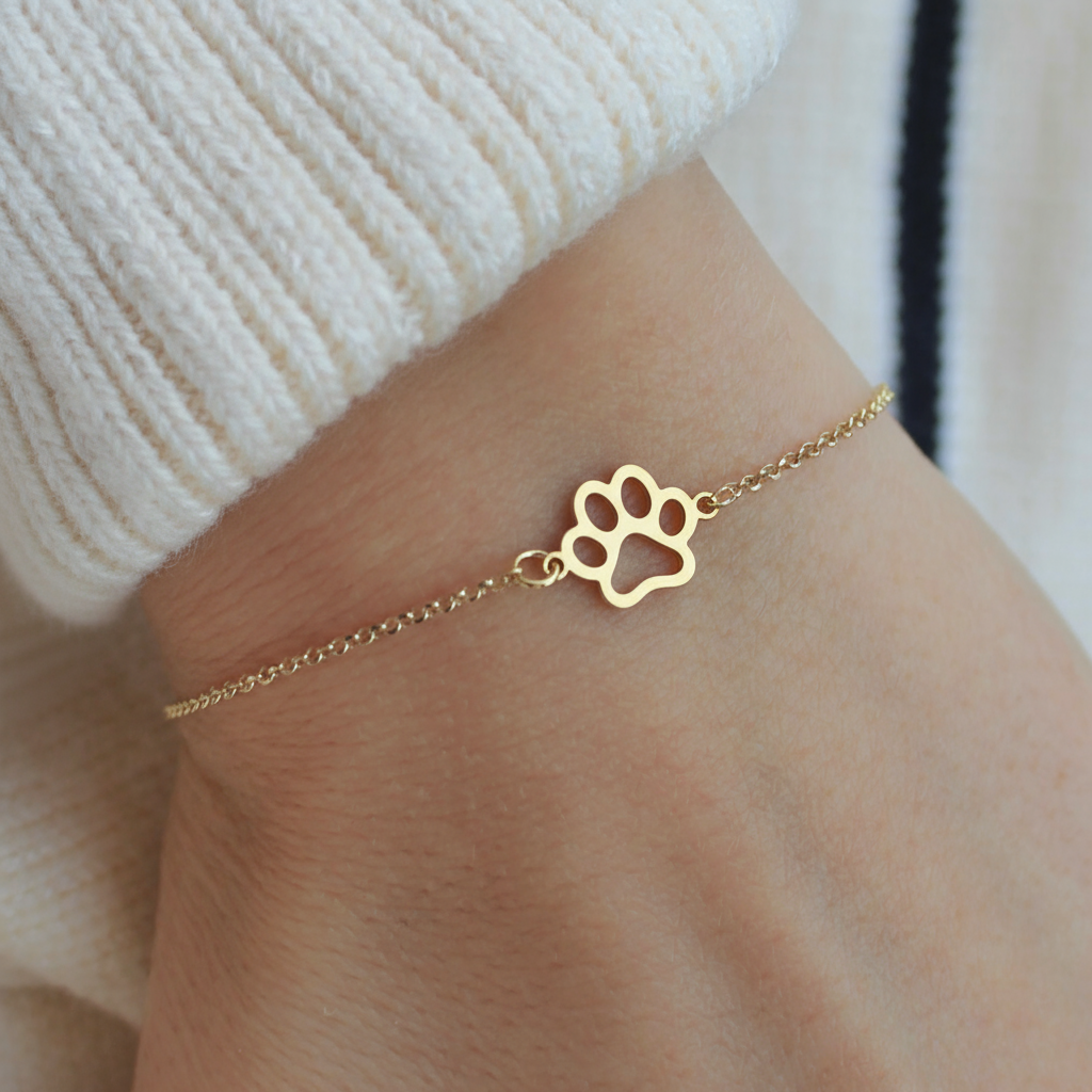 Charm Impronta di zampa intagliato