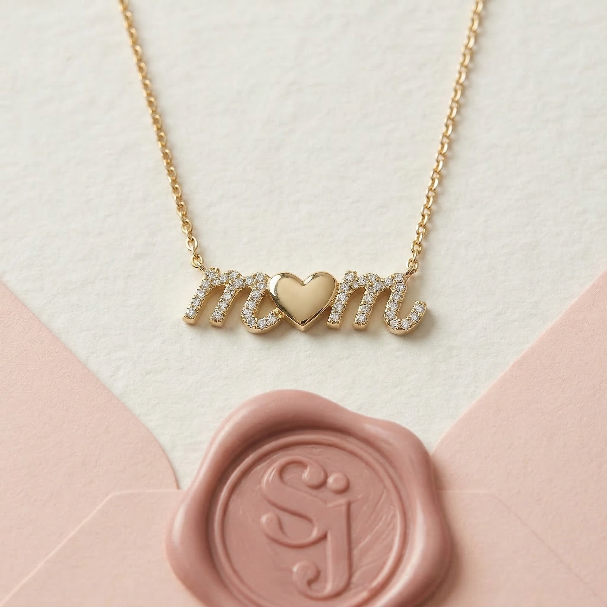 Collana Mom in zirconi