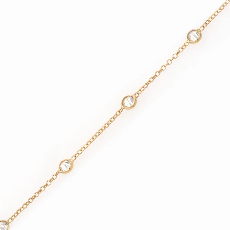 Collana con zirconi alternati