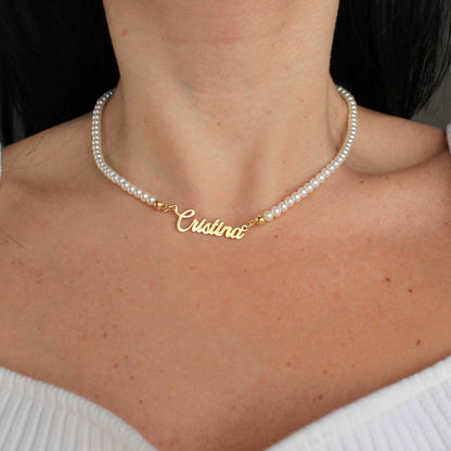 Collana di perle con nome