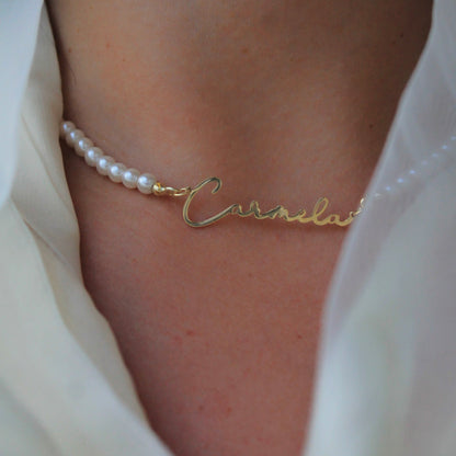 Collana di perle con nome